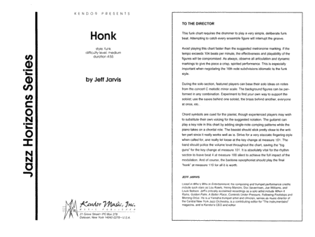 Honk Full Score Sheet Music