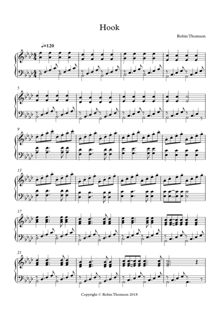 Free Sheet Music Hook