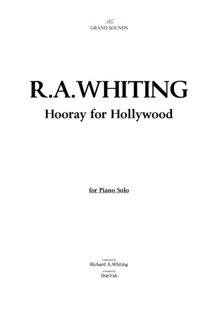 Hooray For Hollywood Richard A Whiting For Piano Solo Sheet Music