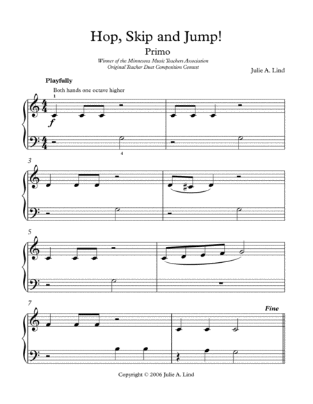 Hop Skip And Jump Piano Duet Sheet Music