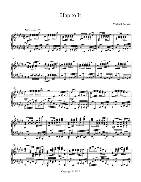 Free Sheet Music Hop To It