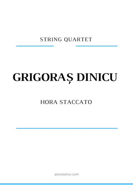 Free Sheet Music Hora Staccato