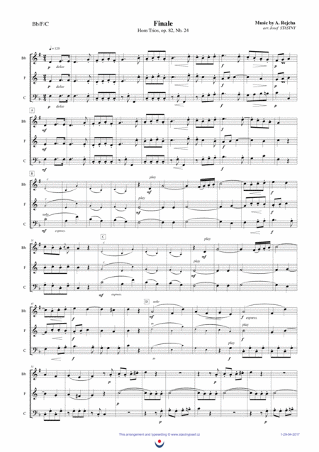 Free Sheet Music Horn Trios Nb 24 Finale
