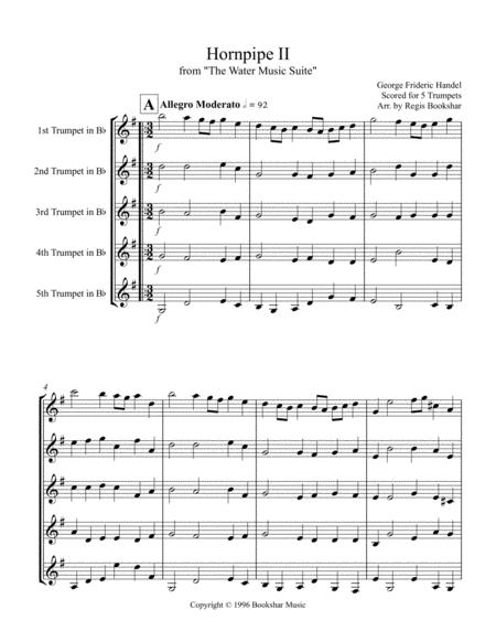 Free Sheet Music Hornpipe Ii From Water Music