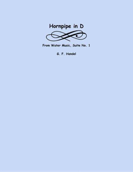 Free Sheet Music Hornpipe In D From Water Music String Orchestra