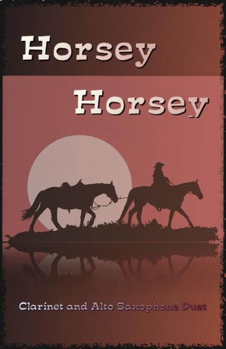 Horsey Horsey Nursery Rhyme For Clarinet And Alto Saxophone Duet Sheet Music