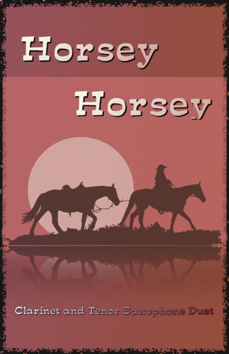 Horsey Horsey Nursery Rhyme For Clarinet And Tenor Saxophone Duet Sheet Music