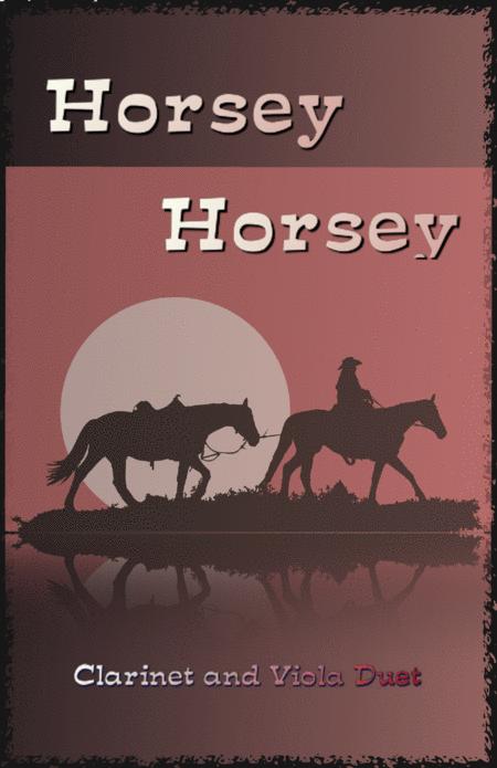 Horsey Horsey Nursery Rhyme For Clarinet And Viola Duet Sheet Music