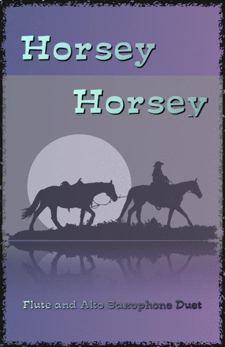 Horsey Horsey Nursery Rhyme For Flute And Alto Saxophone Duet Sheet Music