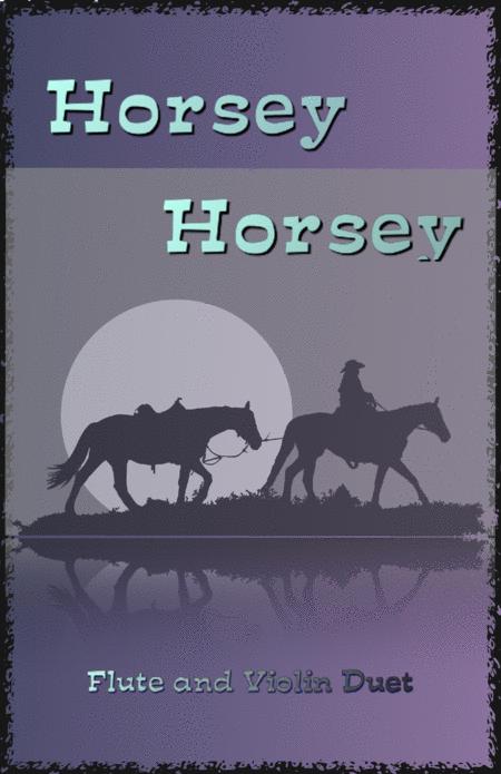 Horsey Horsey Nursery Rhyme For Flute And Violin Duet Sheet Music