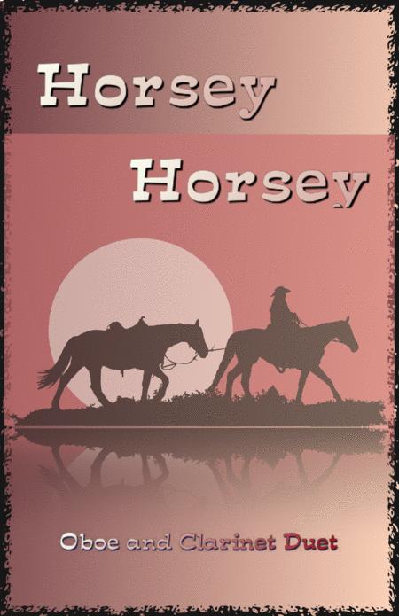 Horsey Horsey Nursery Rhyme For Oboe And Clarinet Duet Sheet Music