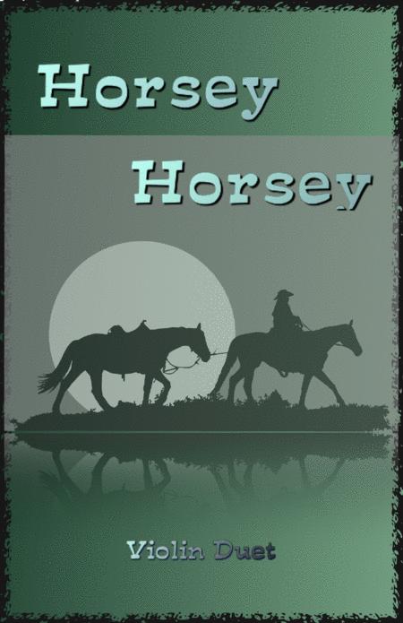 Horsey Horsey Nursery Rhyme For Violin Duet Sheet Music