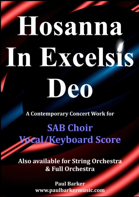 Free Sheet Music Hosanna In Excelsis Sab Choir Keyboard