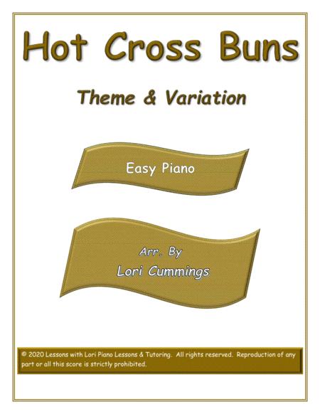 Free Sheet Music Hot Cross Buns Theme Variation