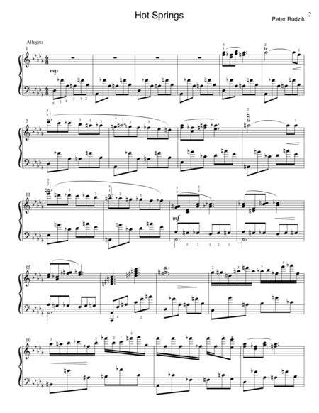 Free Sheet Music Hot Springs