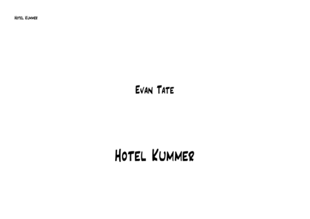 Free Sheet Music Hotel Kummer