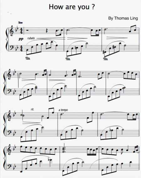 Free Sheet Music How Are You Send As Greeting To Your Loved Ones