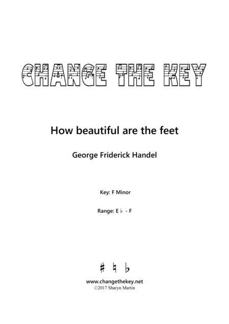 How Beautiful Are The Feet F Minor Sheet Music