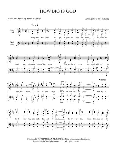 How Big Is God Sheet Music