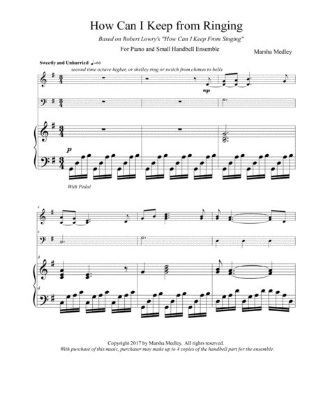 Free Sheet Music How Can I Keep From Ringing