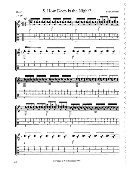 Free Sheet Music How Deep Is The Night