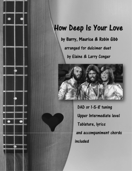 Free Sheet Music How Deep Is Your Love Duet