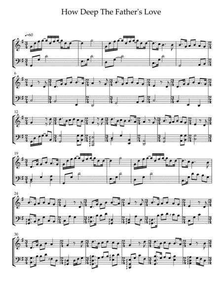 Free Sheet Music How Deep The Father Love For Us Violin Cello Duo