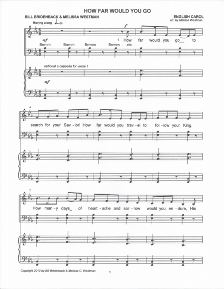 Free Sheet Music How Far Would You Go