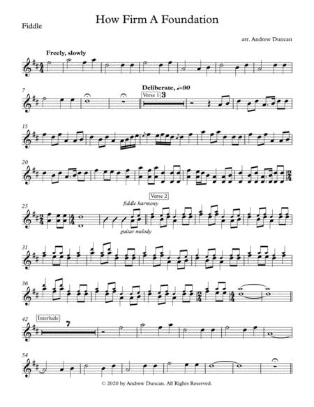 How Firm A Foundation Fiddle And Guitar Prelude Sheet Music