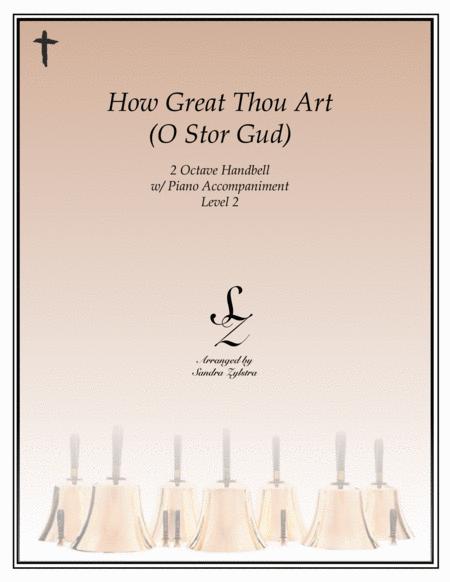 Free Sheet Music How Great Thou Art 2 Octave Handbell Piano Accompaniment