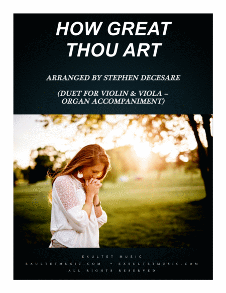 How Great Thou Art Duet For Violin And Viola Organ Accompaniment Sheet Music