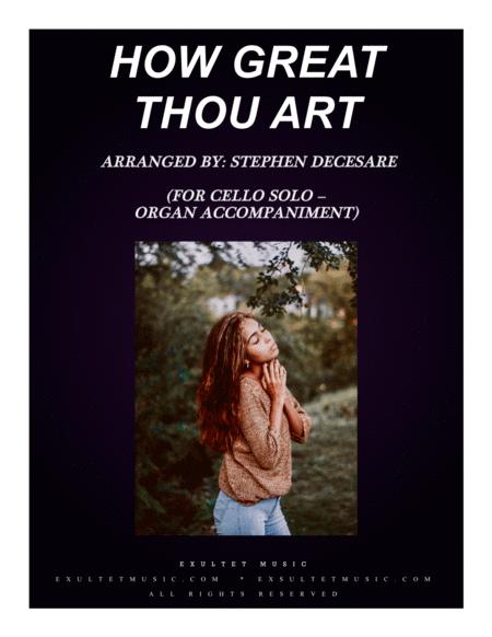 Free Sheet Music How Great Thou Art For Cello Solo Organ Accompaniment