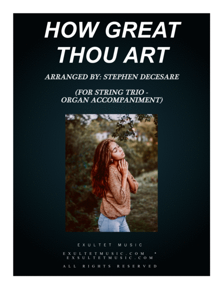 Free Sheet Music How Great Thou Art For String Trio Organ Accompaniment