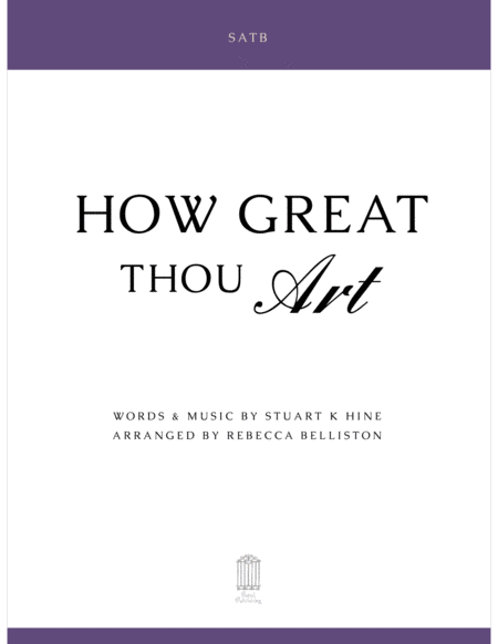 Free Sheet Music How Great Thou Art Satb