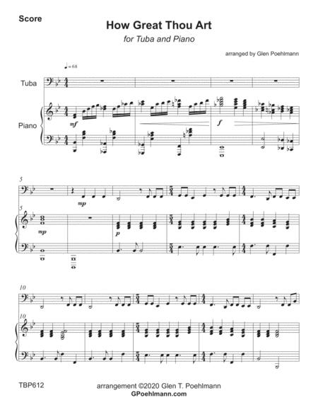 How Great Thou Art Tuba Solo With Piano Accompaniment Sheet Music