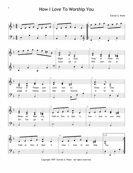 How I Love To Worship You Sheet Music