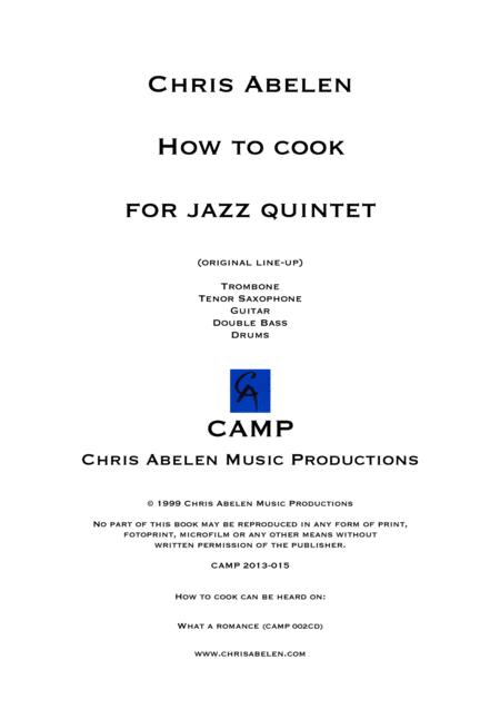 Free Sheet Music How To Cook