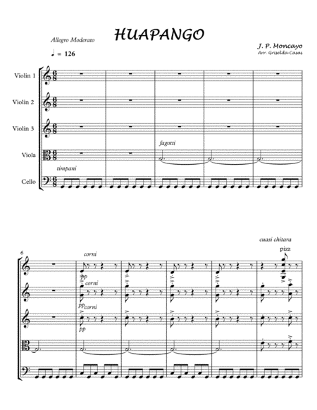 Free Sheet Music Huapango Moncayo