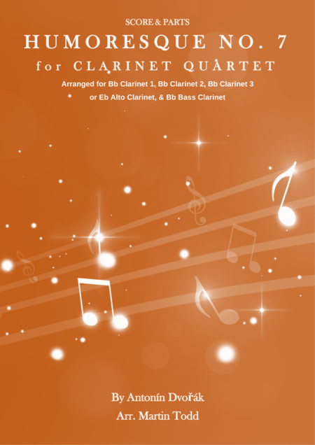 Free Sheet Music Humoresque No 7 For Clarinet Quartet