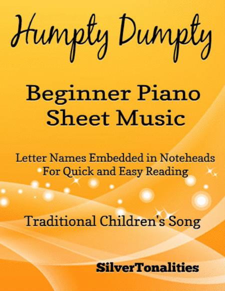 Humpty Dumpty Beginner Piano Sheet Music Sheet Music