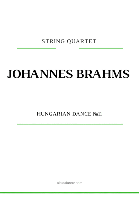 Free Sheet Music Hungarian Dance 11