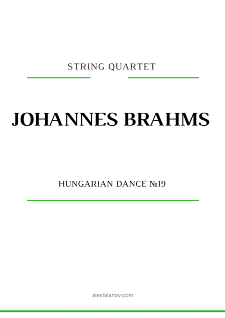 Free Sheet Music Hungarian Dance 19