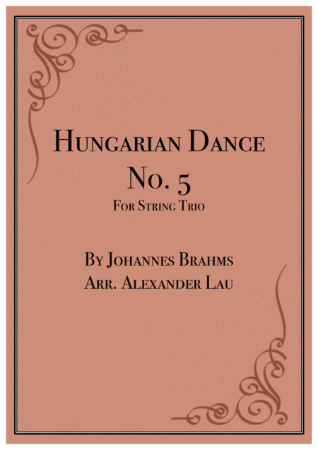 Free Sheet Music Hungarian Dance No 5 For String Trio