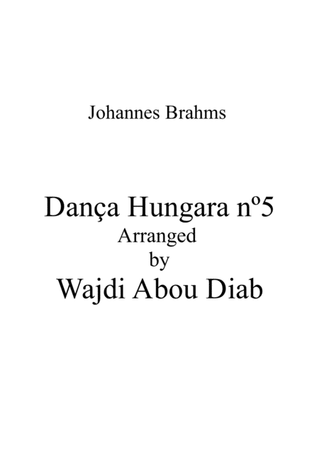 Hungarian Dance No 5 Trio Sheet Music