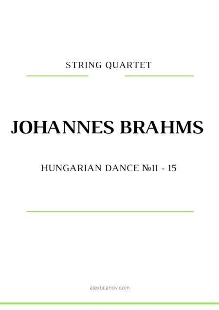 Free Sheet Music Hungarian Dances 11 15