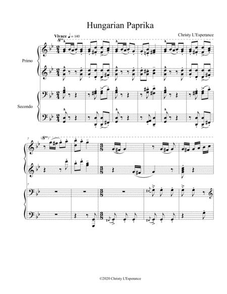 Free Sheet Music Hungarian Paprika