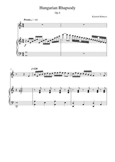 Free Sheet Music Hungarian Rhapsody