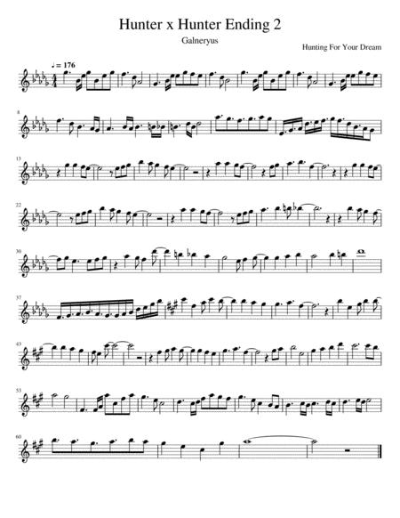 Hunter X Hunter Ending 2 Sheet Music