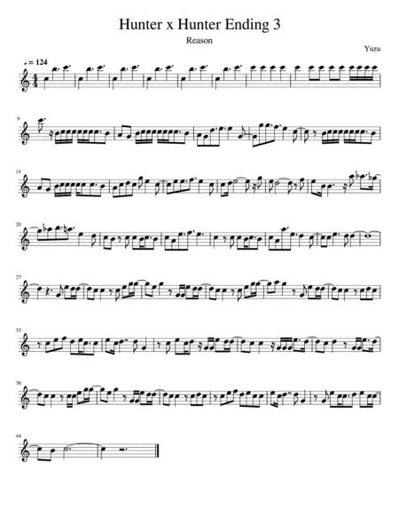 Hunter X Hunter Ending 3 Sheet Music