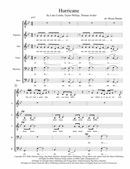 Free Sheet Music Hurricane